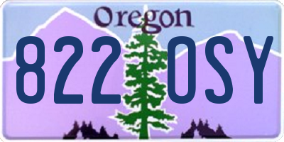 OR license plate 822OSY