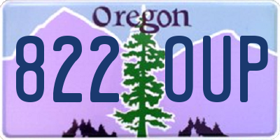 OR license plate 822OUP