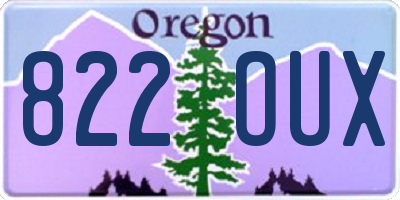 OR license plate 822OUX