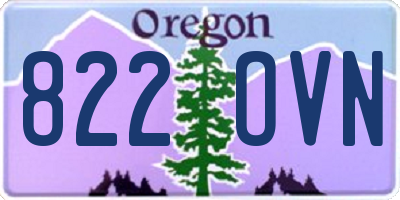OR license plate 822OVN