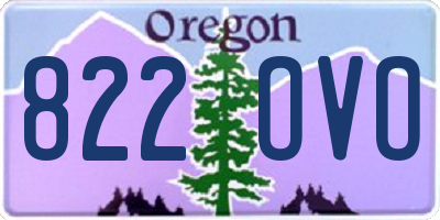 OR license plate 822OVO