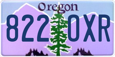 OR license plate 822OXR