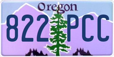 OR license plate 822PCC