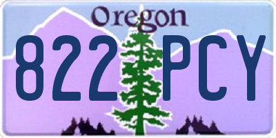 OR license plate 822PCY
