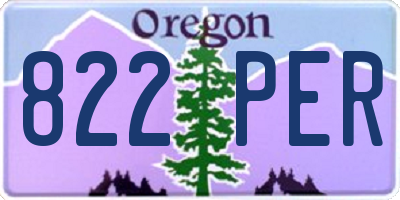 OR license plate 822PER