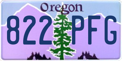 OR license plate 822PFG