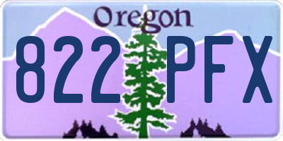 OR license plate 822PFX