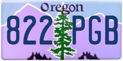 OR license plate 822PGB