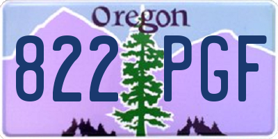 OR license plate 822PGF