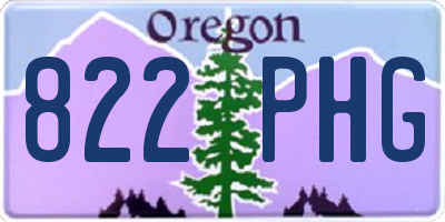 OR license plate 822PHG
