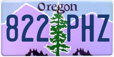 OR license plate 822PHZ