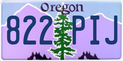 OR license plate 822PIJ
