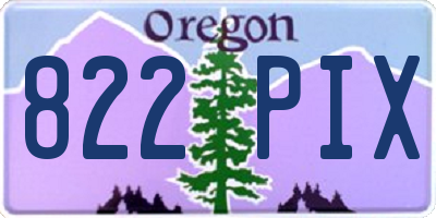 OR license plate 822PIX