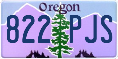 OR license plate 822PJS