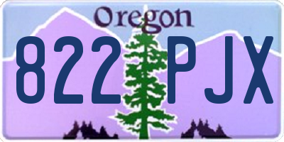 OR license plate 822PJX