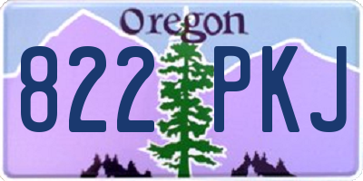 OR license plate 822PKJ