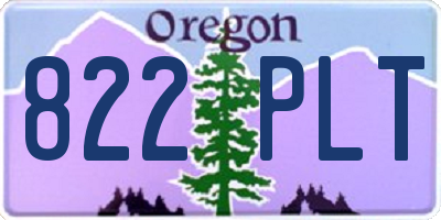 OR license plate 822PLT