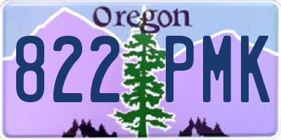 OR license plate 822PMK