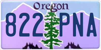 OR license plate 822PNA