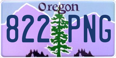 OR license plate 822PNG