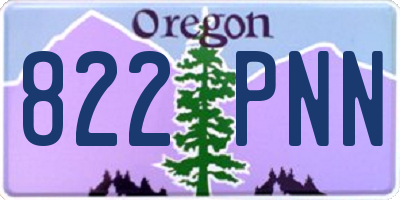 OR license plate 822PNN