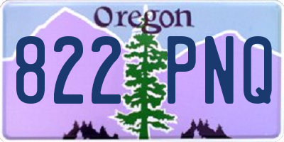 OR license plate 822PNQ