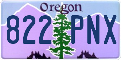OR license plate 822PNX