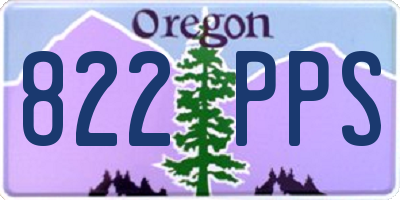 OR license plate 822PPS