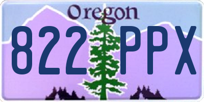 OR license plate 822PPX