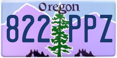 OR license plate 822PPZ