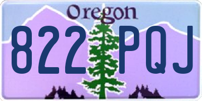 OR license plate 822PQJ