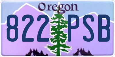 OR license plate 822PSB