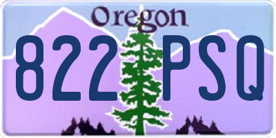 OR license plate 822PSQ
