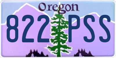 OR license plate 822PSS
