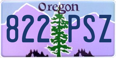 OR license plate 822PSZ