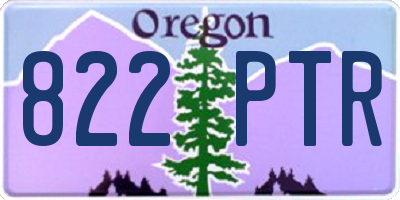 OR license plate 822PTR