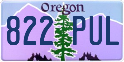 OR license plate 822PUL