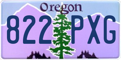 OR license plate 822PXG