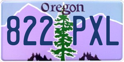 OR license plate 822PXL