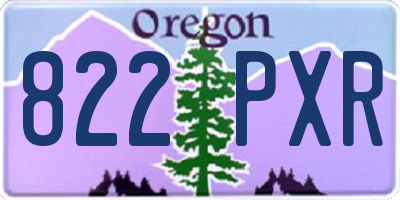 OR license plate 822PXR