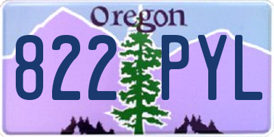OR license plate 822PYL