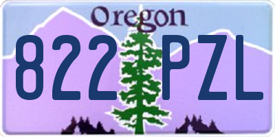 OR license plate 822PZL