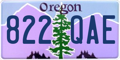 OR license plate 822QAE
