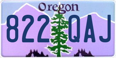 OR license plate 822QAJ