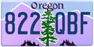 OR license plate 822QBF