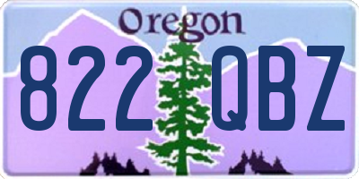 OR license plate 822QBZ
