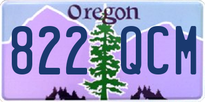 OR license plate 822QCM