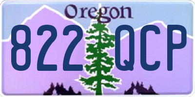OR license plate 822QCP