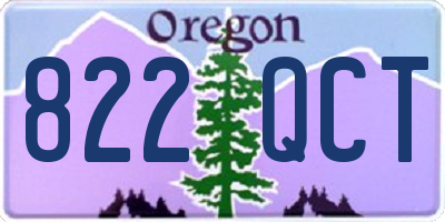 OR license plate 822QCT