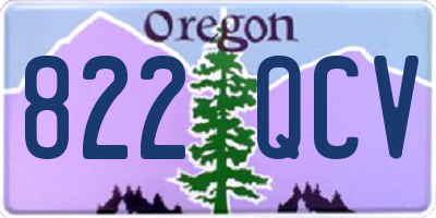 OR license plate 822QCV